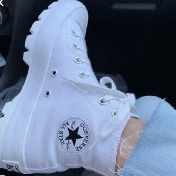 Converse Shoes - Converse Chuck Taylor All Star High Lugged White Shoes, Women’s 7